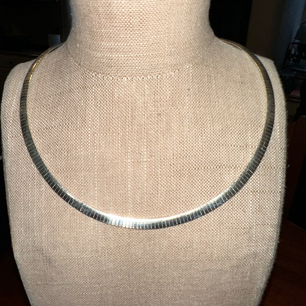 COPY - Stirling silver 6mm  Omega necklace